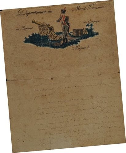 Lettre autographe signée du soldat René Julienne,...