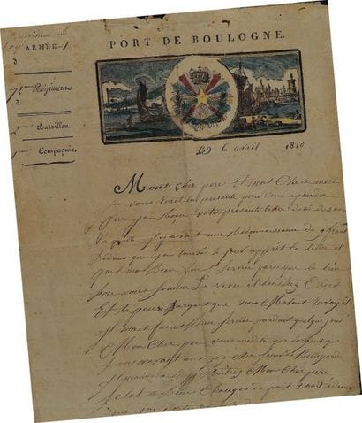 Lettre autographe signée du caporal Baravant,...