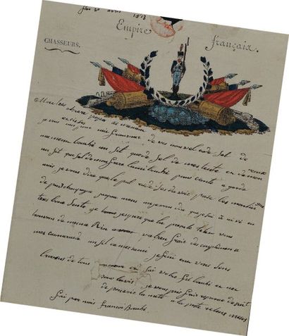 Lettre autographe signée du soldat François...