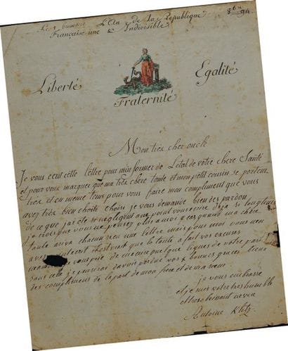 Lettre autographe signée. Lettre d'Antoine...