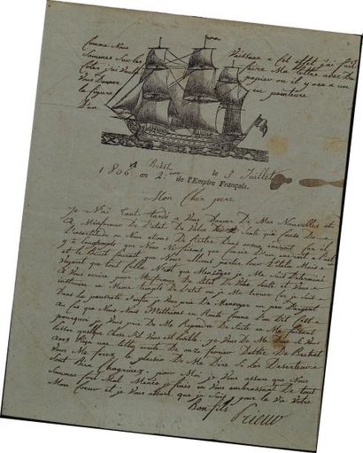 Lettre autographe signée. Lettre du marin...