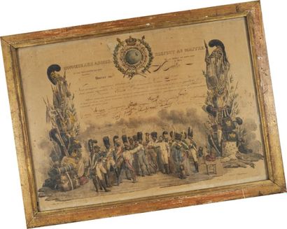 Brevet de Maître de la Garde Royale, époque...
