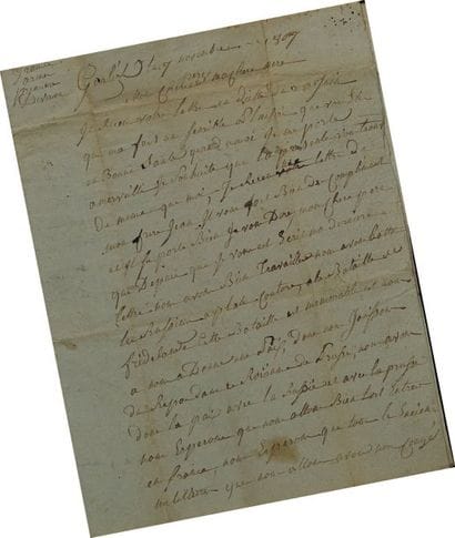 Lettre Autographe Signée de Junot, sergent...