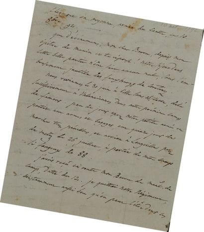 Lettre Autographe Signée. Lettre d'un Maréchal...