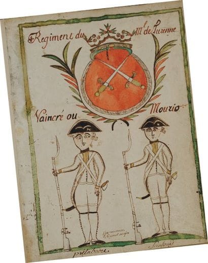 Manuscrit du Régiment du Maréchal de Turenne...