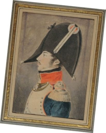 Portrait d'un Officier Premier Empire en...