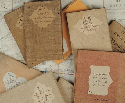 Lot de 10 cartes d'état-major ayant appartenu...
