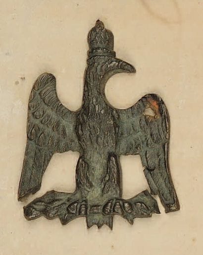 Aigle pour banderole de giberne d'officier,...
