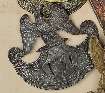 Plaque de schako du 137e d'Infanterie Légère,...