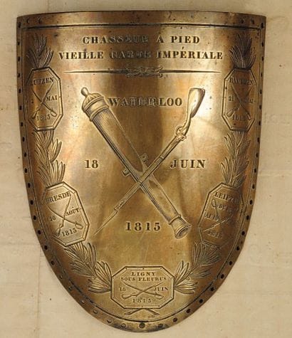 Plaque de jambe de bois d'un Chasseur à pied...