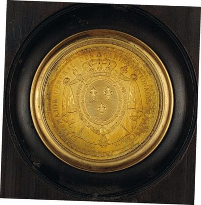 Médaille en cuivre doré estampé des grandes...