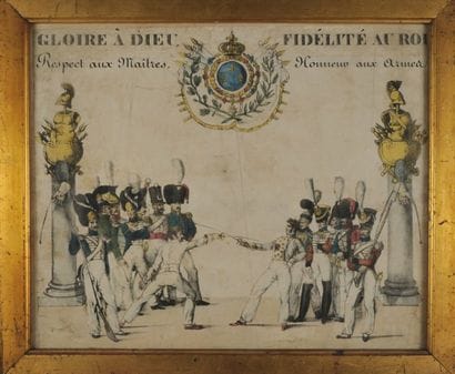 Brevet d'escrime, Restauration. Brevet en...