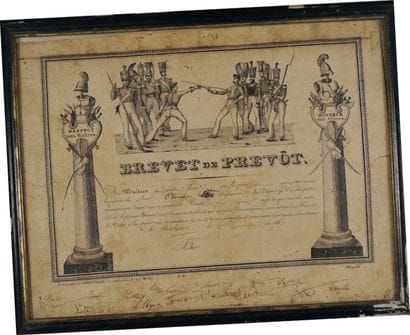 Brevet de Prévôt, Monarchie de Juillet. Brevet...