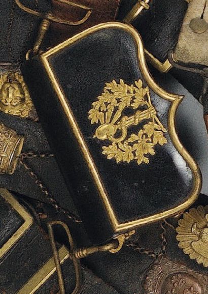 Coffret de giberne d'Officier du Service...