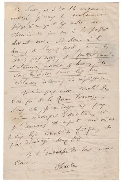 BAUDELAIRE (Charles) (1821-1867)

Lettre...