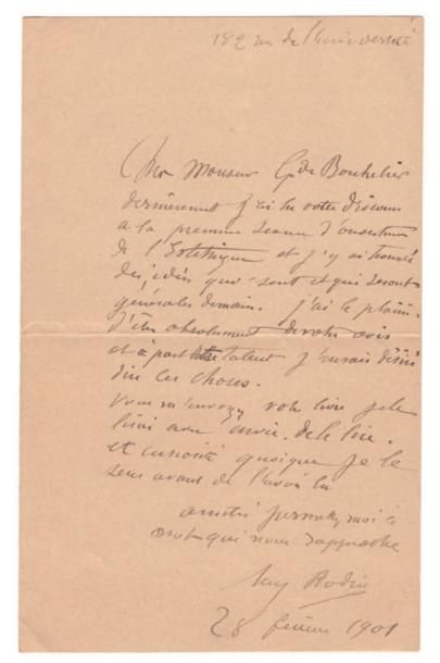 RODIN (Auguste) (1840-1917)

10 documents.
L.A.S....