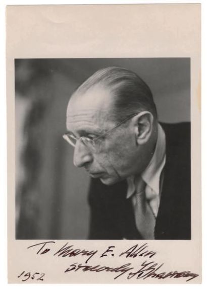 STAVINSKY (Igor Féodorovitch) (1882-1871)

Photographie...