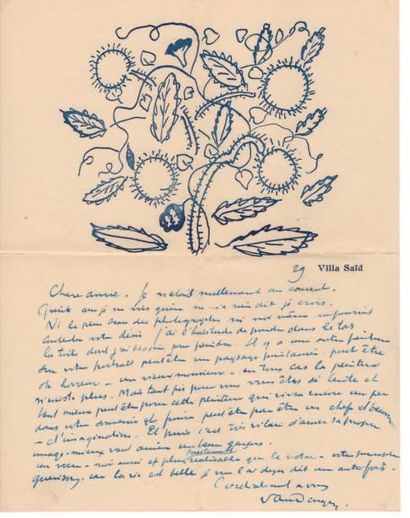 VAN DONGEN (Kees) (1877-1968)

Lettre autographe...