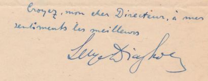 DIAGHILEV (Serge) créateur des Ballets Russes...