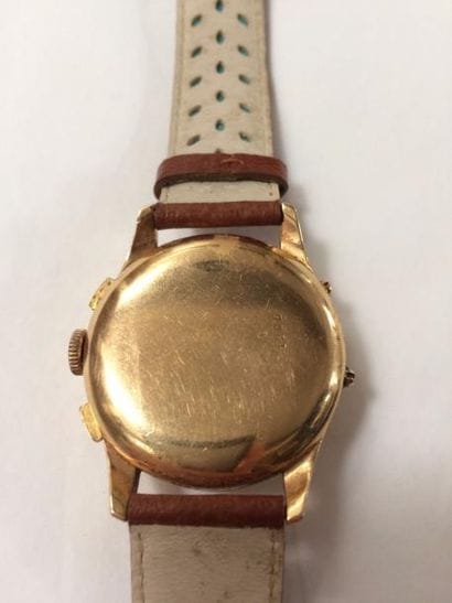 Montre d' homme Zédon en or jaune 750 millièmes...
