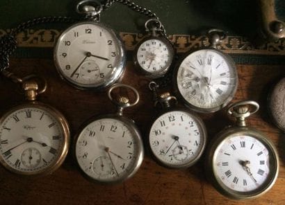 Lot de 16 montres à gousset en argent et...