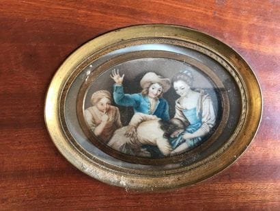 Miniature dans le gout de Teniers
On joint...