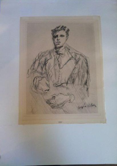 JACQUES VILLON
Portrait d'homme eau forte...