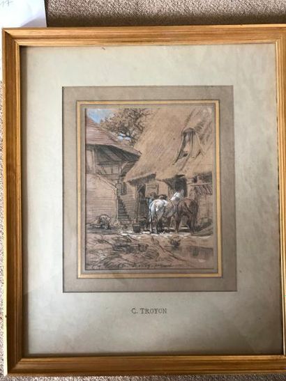 Constant TROYON (1810-1865)

Entrée d'écurie
Dessin...
