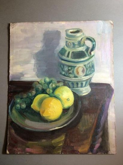Ecole du XXème siècle

Nature morte aux citrons
Huile...