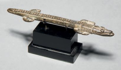 Bronze Akan, Côte d'Ivoire.
L. 10 cm
Crocodile...