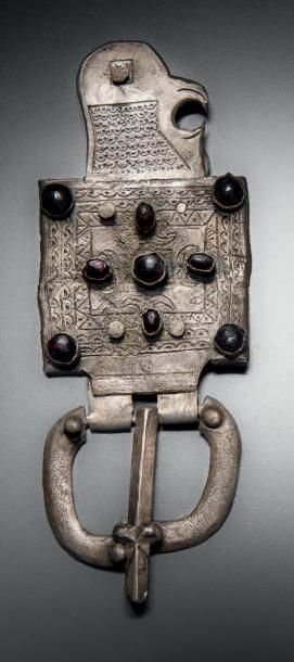 Grande plaque-boucle de ceinture quadrangulaire...