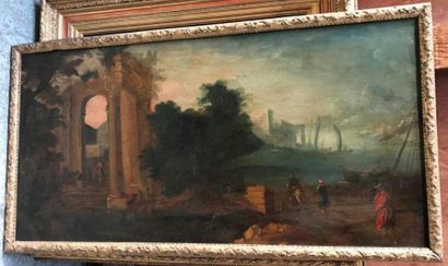 Deux dessus de porte
Huiles sur toile
A décor...