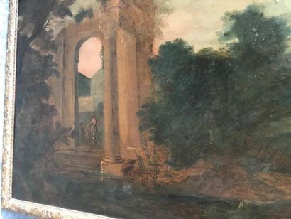 Deux dessus de porte
Huiles sur toile
A décor...