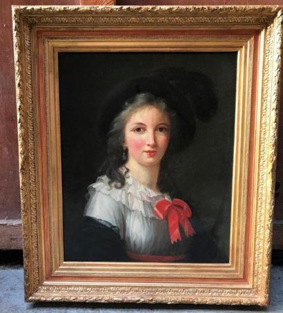 Autoportrait d'après Vigée Le Brun
Huile...