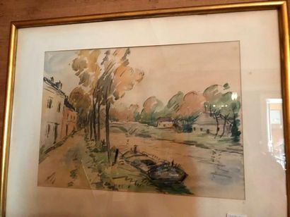 
Ecole du début du XXème

Quai de Seine

Toile...