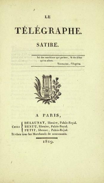 [HUGO (Victor)]
Le Télégraphe. Satire.
Paris,...