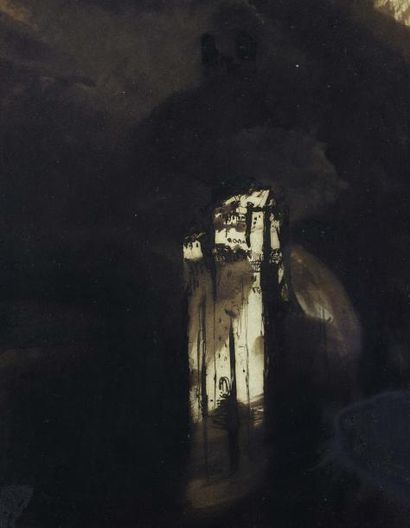 HUGO (Victor)
[Burg]. Sans date. Dessin original...