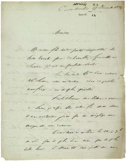 STENDHAL
Lettre autographe à André-Marie...