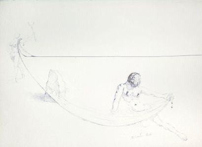 DALI Salvador
COUPLE À LA BARQUE. DESSIN...