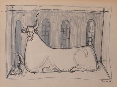 FERNANDEZ Luis
TAUREAU. DESSIN AU CRAYON...