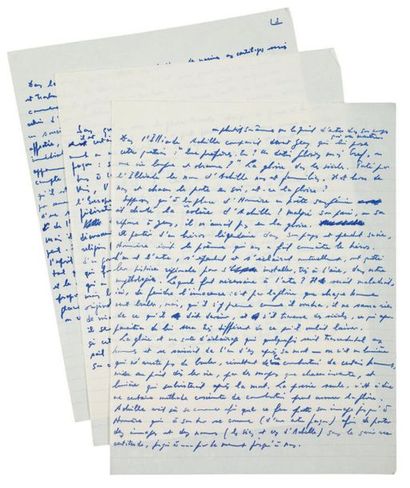 Genet (Jean)
TROIS MANUSCRITS AUTOGRAPHES....