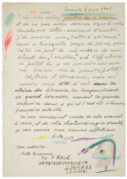BRAUNER Victor
TROIS LETTRES AUTOGRAPHES...