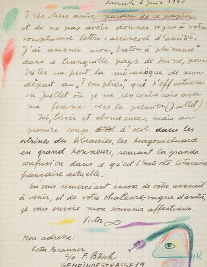 BRAUNER Victor
TROIS LETTRES AUTOGRAPHES...