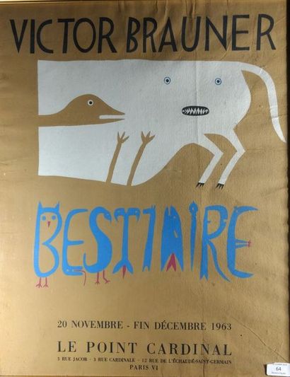 BRAUNER Victor
BESTIAIRE. AFFICHE SÉRIGRAPHIÉE...