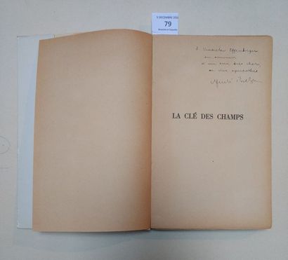 BRETON André
LA CLÉ DES CHAMPS. Paris, Sagittaire,...