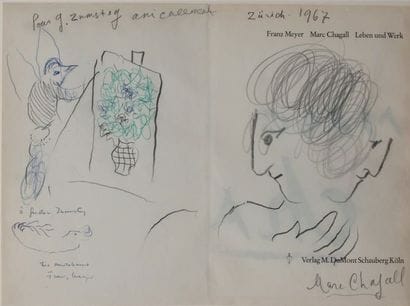 CHAGALL Marc
DOUBLE-PROFIL ET COQ PEINTRE....