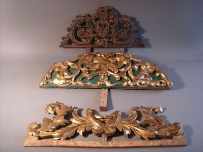 Bel ensemble de frontons de miroirs 12 en...