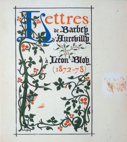 BARBEY d'AUREVILLY (Jules)
Lettres à Léon...