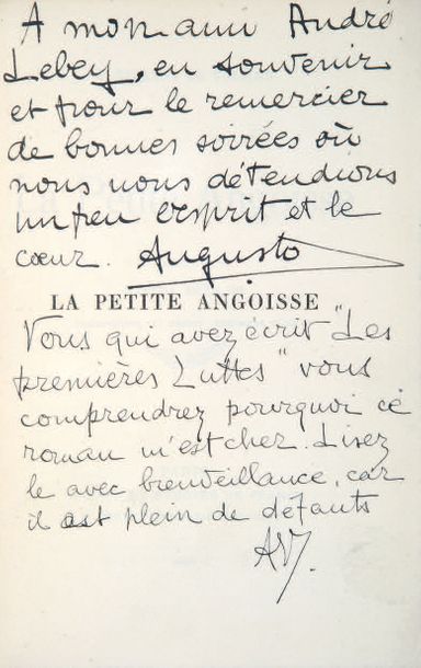 GILBERT DE VOISINS (Augusto)
La Petite angoisse....