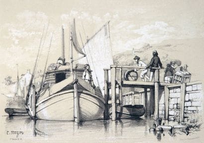 MOZIN (Charles)
[Croquis de marine dessinés...